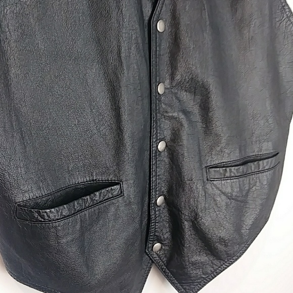 Stefano Man Leather Vest L - Picture 2 of 4